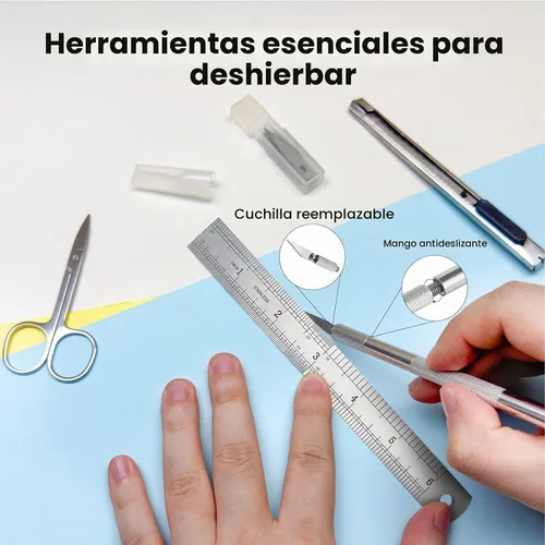 Vista 3 de SHARKOOO 35 PCS Herramientas de Deshierbe para Vinilo, Juego de Herramientas de Manualidades de Precisión para Deshierbar Vinilo, Suministros