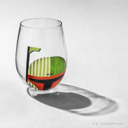 Vista 4 de JoyJolt Star Wars™ - Vasos para casco sin tallo, juego de 4 vasos grandes de vidrio de 19 onzas, regalos de cocina de guerra y coleccionables