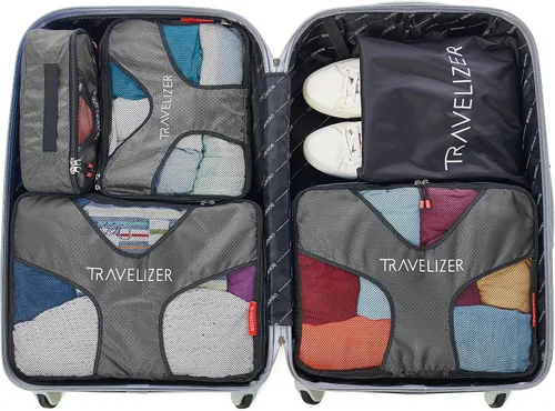 Vista 9 de Juego de 5 organizadores de equipaje de viaje para bolsa y maleta