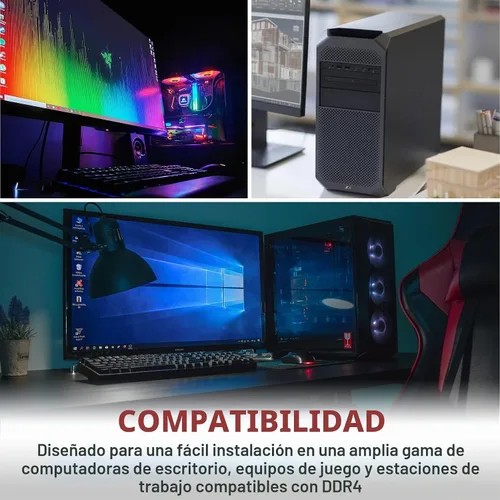 Vista 5 de A-Tech 8GB DDR4 3200 MHz UDIMM PC4-25600 (PC4-3200AA) CL22 DIMM Módulo de Memoria RAM de Escritorio No ECC