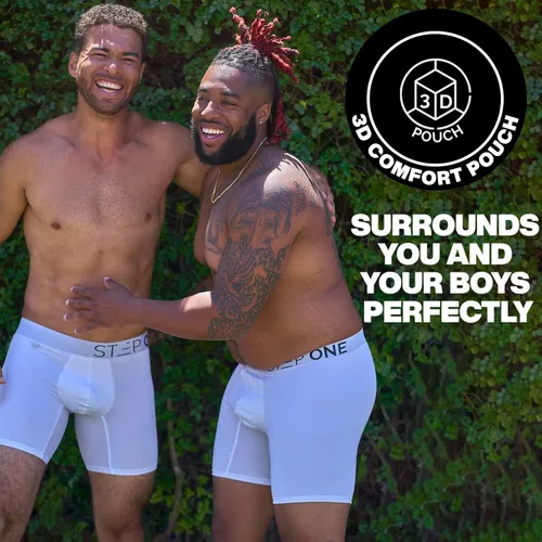 Vista 2 de STEP ONE Mens Underwear Trunk Briefs - Underwear for Men, Moisture-Wicking, 3D Pouch + No Ride Up Trunk Briefs for Men