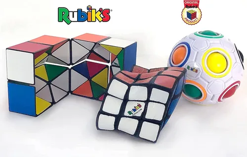 Vista 2 de Rubiks - Juego de regalo de 3 piezas, cubo blando, estrella mágica, bola arcoíris