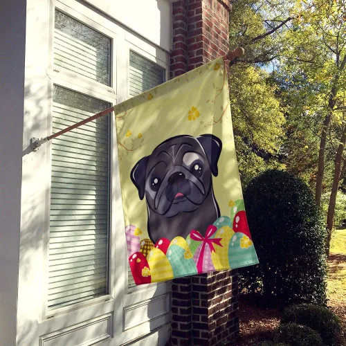 Vista 66 de Caroline's Treasures BB1923GF Bandera decorativa para jardín con diseño de Border Collie, para caza de huevos de Pascua, para jardín, jardín, patio