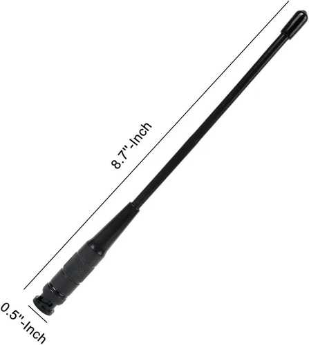 Vista 2 de Antena BNC HYS-701N de doble banda VHF/UHF 2M 70CM Antena para ICOM IC-A14 IC-V8 Vertex HX300 HX320 Kenwood TK100 TK200 Radio de mano (3 unidades)