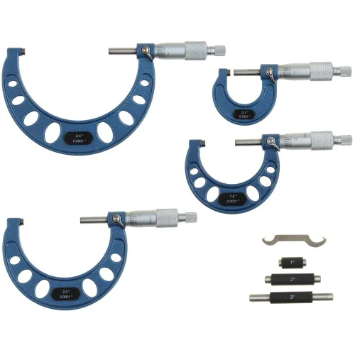 Vista 4 de Anytime Tools juego de micrómetros externos de 3/8 de pulgada a 3 15/16 de pulgada, con puntas de carburo