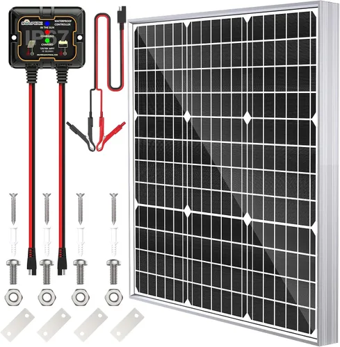 Vista 12 de Kit de panel solar 10 W 12 V batería solar impermeable cargador de goteo Solar Battery Maintainer + Smart MPPT Controller + Adjustable Mount