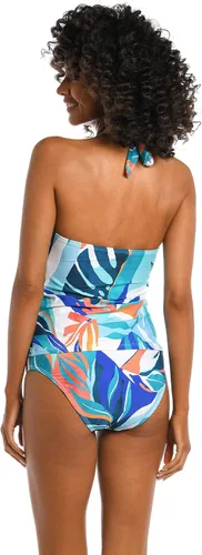 Vista 2 de Top de traje de baño tankini con cuello en V, Oro
