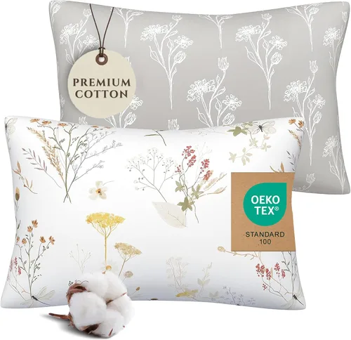 Vista 9 de Pobi Baby - Funda de almohada de algodón de 13 x 18 pulgadas, paquete de 2 fundas de almohada premium para niños pequeños, tejido de jersey