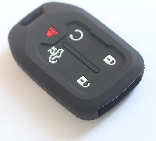 Vista 3 de 2 fundas para llavero de 5 botones compatibles con Chevy Silverado, Gris negro, Pequeño