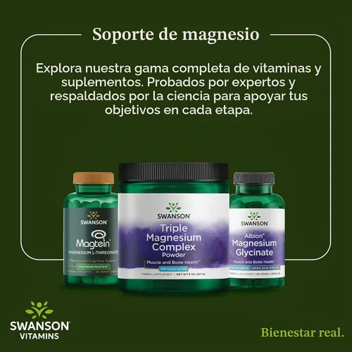 Vista 6 de Swanson Triple Magnesio Complejo Polvo 400 mg, 8 oz