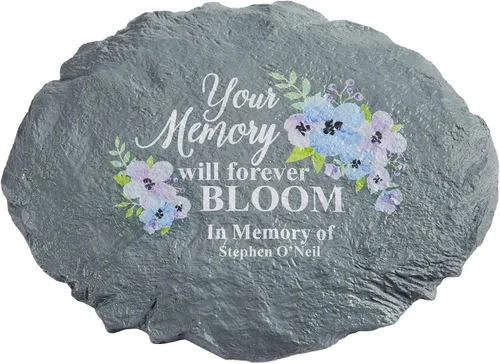 Vista 12 de Let's Make Memories Piedra de jardín de condolencias personalizada – Soy libre – Condolencia y regalo conmemorativo – Personalizar con mensaje -11