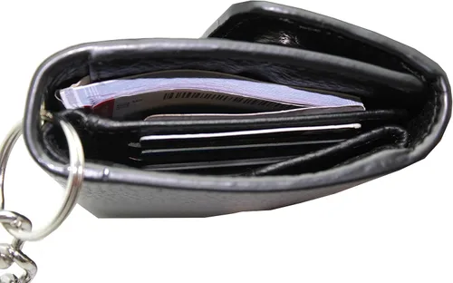 Vista 5 de J T C JUZAR TAPAL COLLECTION Billetera de cuero plegable para hombre con ventana de identificación y bolsillo con cremallera, hecha a mano, gruesa