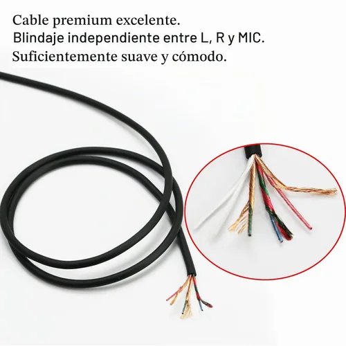 Vista 3 de NewFantasia Cable de audio de repuesto compatible con auriculares SteelSeries Arctis Nova 3 para juegos de 6.6 ft/6.6 pies