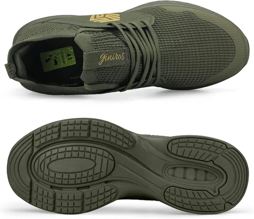 Vista 5 de Giniros Mens Running Shoes Slip On Walking Shoes Non Slip Work Shoes Comfy Breathable Lightweight Fashion Tennis Gym Sneakers