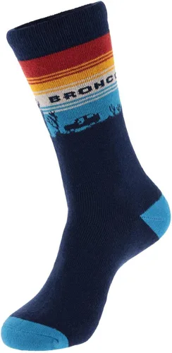 Vista 2 de Ford Bronco - Calcetines de punto a rayas para hombre, talla única, Azul