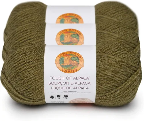 Vista 19 de Lion Brand Yarn Hilo Touch of Alpaca (1 madeja), color negro