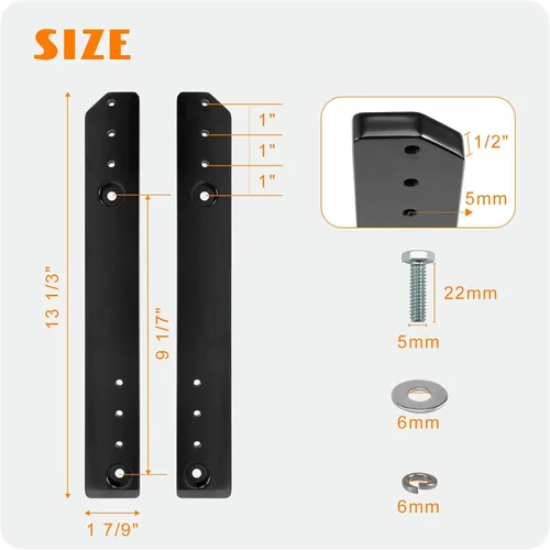 Vista 3 de Kit extensor de equipaje ajustable de 1 a 3 pulgadas, placa de montaje compatible con Harley Touring Electra Glides Road Glides Road Kings Street