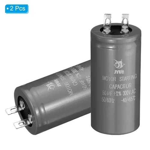 Vista 3 de PATIKIL Condensador de arranque del motor, 2 unidades 50uf 300V 50/60Hz CD60 condensador de arranque para aire acondicionado, motor eléctrico