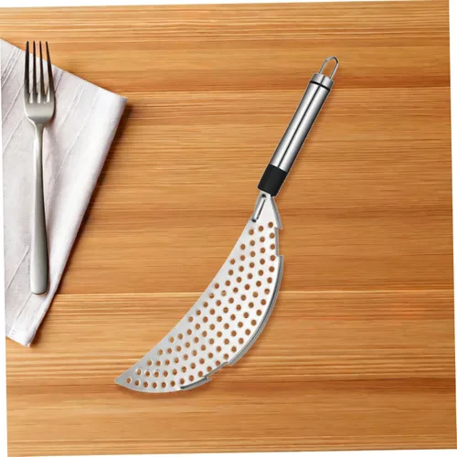 Vista 7 de Colador con clip para freír, colador de grasa, colador de acero inoxidable, colador de pasta, separador de grasa, separador de arroz, separador