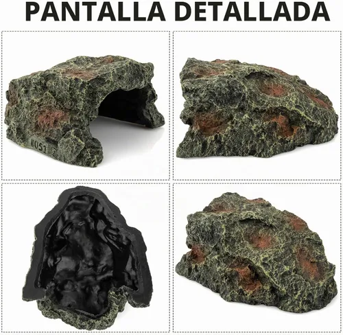 Vista 2 de Accesorios para tanques de tortuga de resina: crea un escondite y hábitat ideales para reptiles