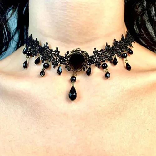 Vista 4 de Fesciory Black Necklace for Women, Adjustable Daily Goth Jewelry Gift Negro 1