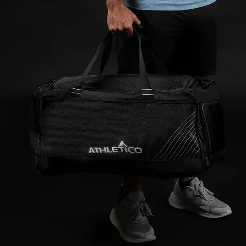 Vista 8 de Athletico Sideline - Bolsa de fútbol para baloncesto, voleibol y fútbol, incluye compartimento separado para tacos (negro)