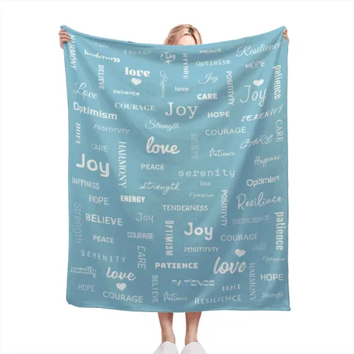 Vista 44 de Manta curativa, manta de regalo para mujeres y hombres, cálido regalo inspirador, manta de forro polar suave con energía positiva, comodidad, amor