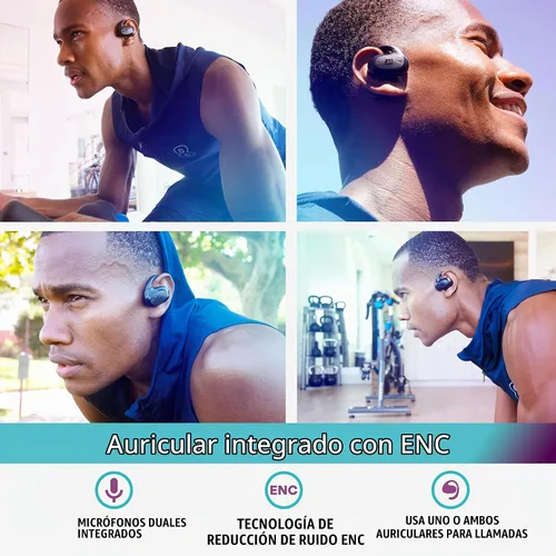 Vista 10 de MEE Audio AirHooks Pro - Auriculares deportivos inalámbricos con Bluetooth, cómodos, resistentes al sudor, sin aislamiento, para entrenamientos