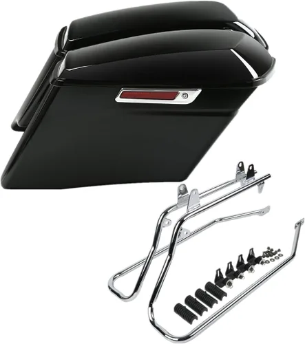 Vista 15 de Kit de soporte de conversión para alforjas extendidas de 4" TCMT, compatible con Harley Heritage Softail Fatboy FLSTF Breakout 1984-2017, negro