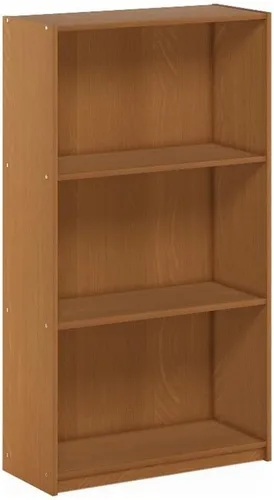 Vista 20 de Furinno Estantería básica para libros, moderna de 3 niveles, estantería con estantes abiertos, 9.3 x 21.8 x 39.5 pulgadas, para sala de estar Roble