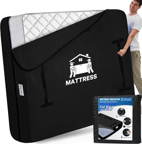 Vista 32 de Bolsas para Colchones para Mudanza, BETU Protector de Colchón Impermeable Funda de Colchón Tamaño Full Bolsas de Almacenamiento con 8 Asas Azul
