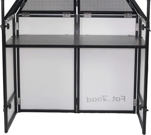 Vista 6 de FAT TOAD Cabina de DJ con paquete de soporte de armadura de iluminación de 8 pies (Serie QuickFOLD) – Fachada plegable con cubierta de scrim