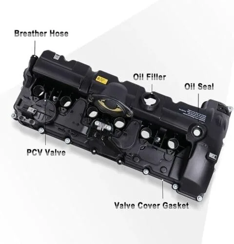 Vista 2 de Tapa de la válvula del motor w/Junta para BMW 128i 328i 528i X3 X5 Z4 11127552281