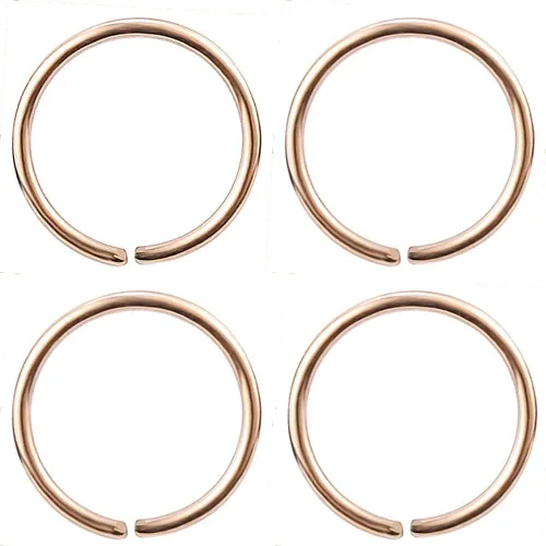 Vista 30 de Juego de 2 pares de anillos de nariz para cartílago pequeños para mujer, tragus, tabique, hélix, múltiples piercings finos