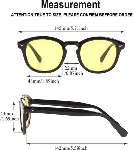 Vista 4 de Bestum Gafas de sol inspiradas retro con remaches tintado lente UV400