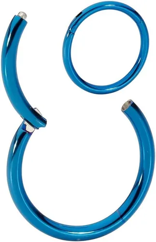 Vista 37 de 365 Sleepers - Piercing para el cuerpo de acero quirúrgico 316L, 20G, 18G, 16G, 14G, 12G, 10G, 8G, 6G, con sección abisagrado, se vende por unidad