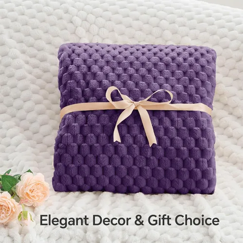 Vista 88 de BEDELITE Manta de forro polar para sofá y cama, manta decorativa de jacquard 3D de almendra, súper suave y acogedora, manta mullida cálida adecuada
