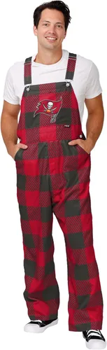 Vista 25 de FOCO NFL mens Nfl Team Logo Plaid Bib Overalls