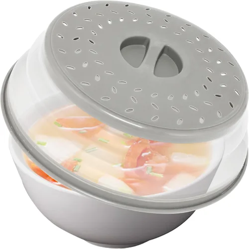 Vista 9 de Paquete de 3 fundas plegables para microondas, protector de salpicaduras, tapa de microondas ventilada para alimentos, sin BPA, TPR, apto