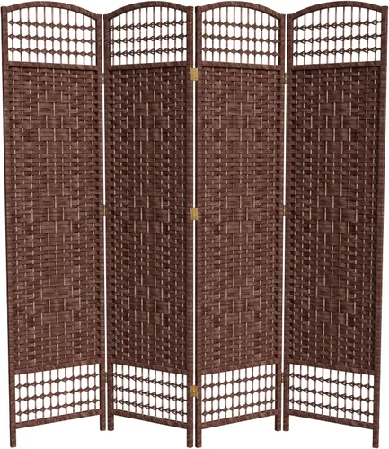 Vista 24 de Red Lantern Divisor de habitación de tejido de fibra de 5 1/2 pies de alto, color blanco, 3 paneles