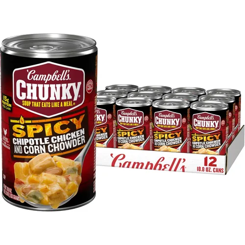Vista 14 de Sopa espesa de Campbell’s Chunky, Healthy Request de pollo con maíz, lata de 18.8 oz (caja de 12)