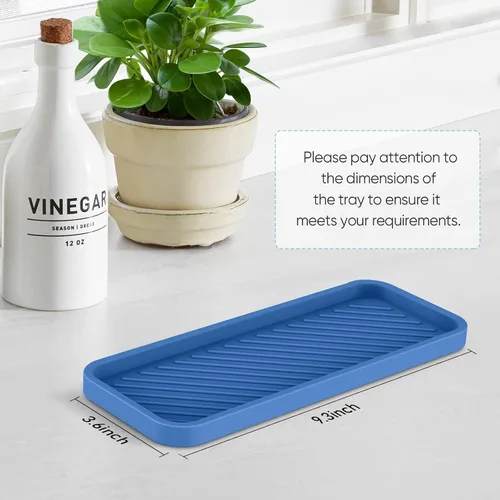 Vista 8 de EG-SIPRO Bandeja Organizadora de Fregadero de Cocina, Soporte para Esponja para Fregadero de Cocina Bandeja de Mostrador de Baño Portaesponjas