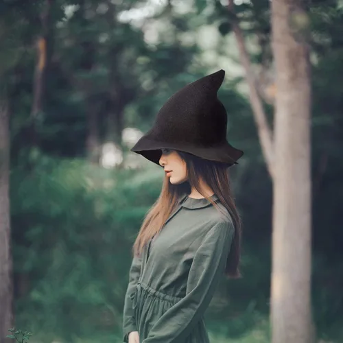 Vista 4 de Sombrero de bruja de las mujeres para Halloween sombreros fiesta y diario