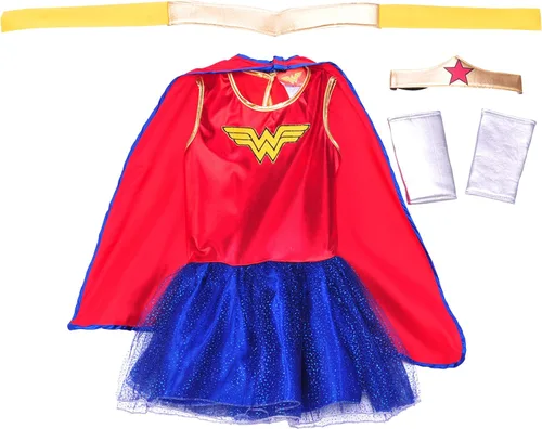 Vista 3 de Liga de la Justicia del Niño Wonder Woman Tutu vestido, S, Un solo