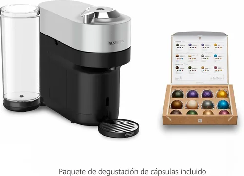 Vista 4 de Nespresso Vertuo Pop+ Deluxe de De'Longhi con Aeroccino, plateado