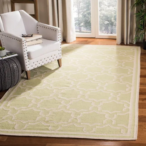 Vista 13 de SAFAVIEH Dhurries Collection DHU545A - Alfombra decorativa de lana de alta calidad hecha a mano de 2 x 3 pies, color chocolate y marfil