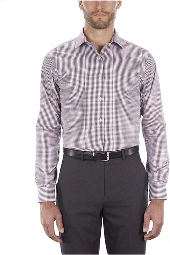 Vista 2 de Van Heusen - Camisa de vestir para hombre, ajuste regular, cuello flexible, a cuadros