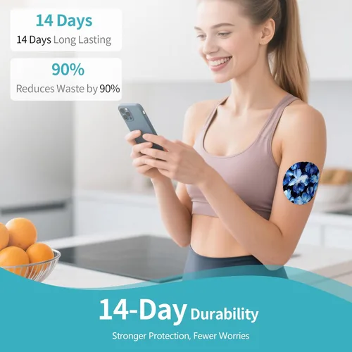 Vista 5 de Parches sobre para Dexcom G7 - Parches adhesivos para Dexcom G7 impermeables con pestaña fácil de despegar precortada, cinta CGM flexible Stelo
