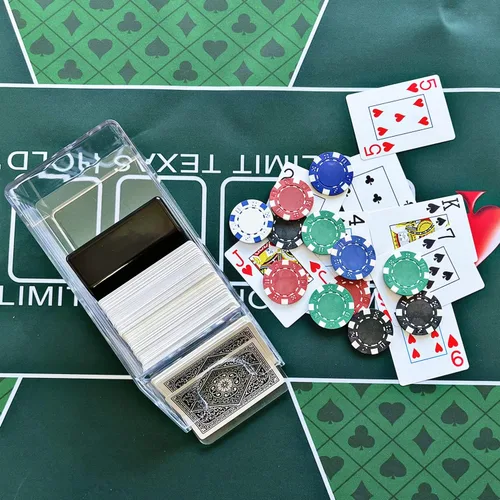 Vista 4 de SEETOOOGAMES 4 barajas de Blackjack claro zapato de trato