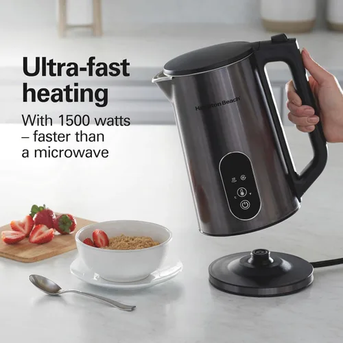 Vista 12 de Hamilton Beach Digital - Tetera eléctrica de 1,7 L, caldera de agua y calentador